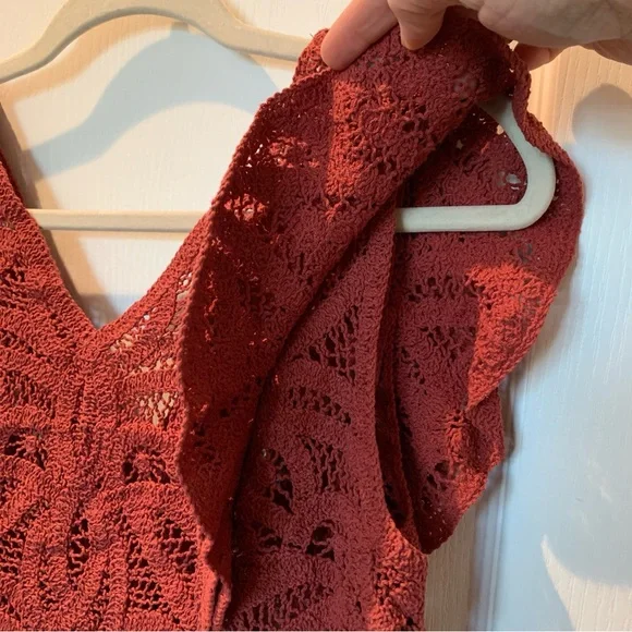 WHITE HOUSE BLACK MARKET Women’s Crochet Ruffle Sleeve Sweater XS - Picture 6 of 13